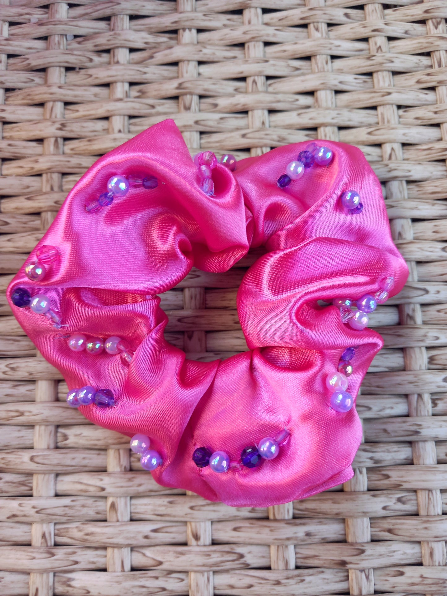 Scrunchie with beads, big