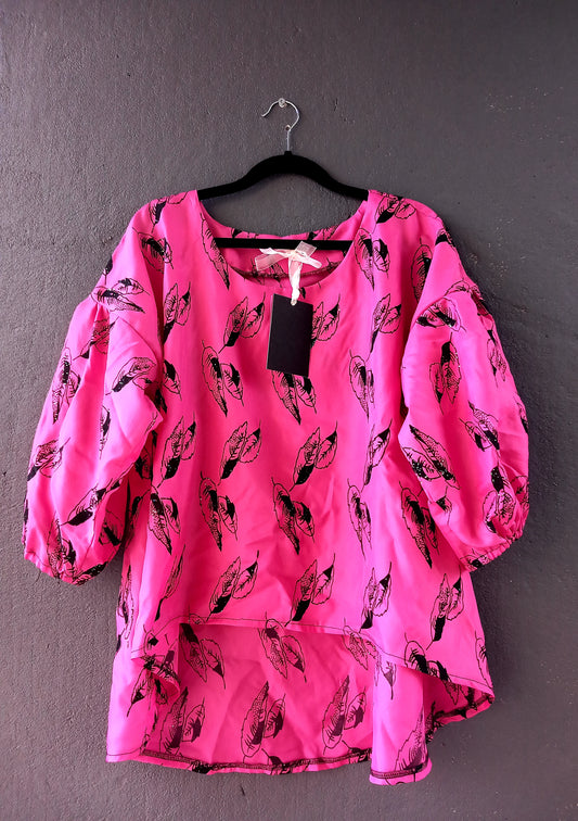 Tunic, pink-black