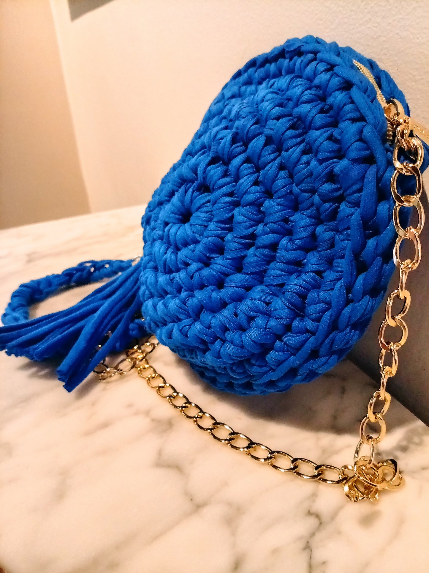 Sac rond, sac crocheté (PRODUIT PERSONNALISÉ)