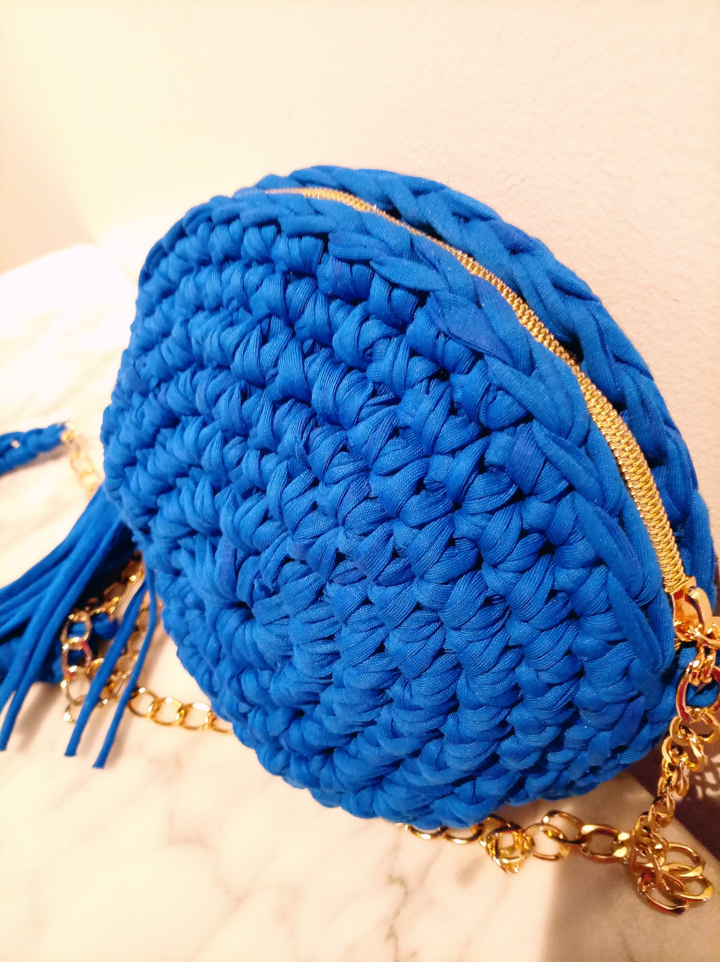 Sac rond, sac crocheté (PRODUIT PERSONNALISÉ)